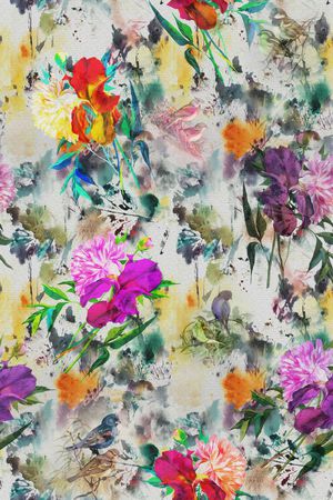 水彩印花华亿平台图片