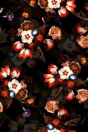 油画花卉印花华亿平台图片