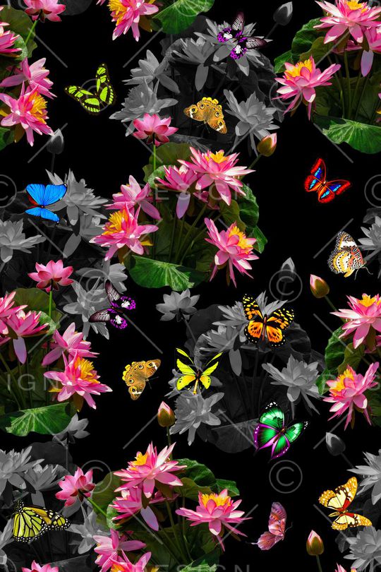 花卉印花华亿平台图片