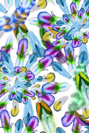 定位羽毛印花华亿平台图片