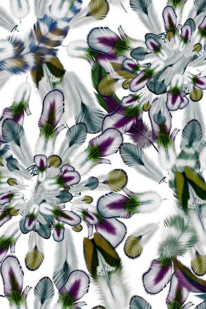 定位羽毛印花华亿平台图片