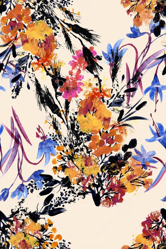 手绘印花华亿平台图片