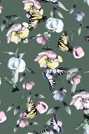 花卉印花华亿平台图片