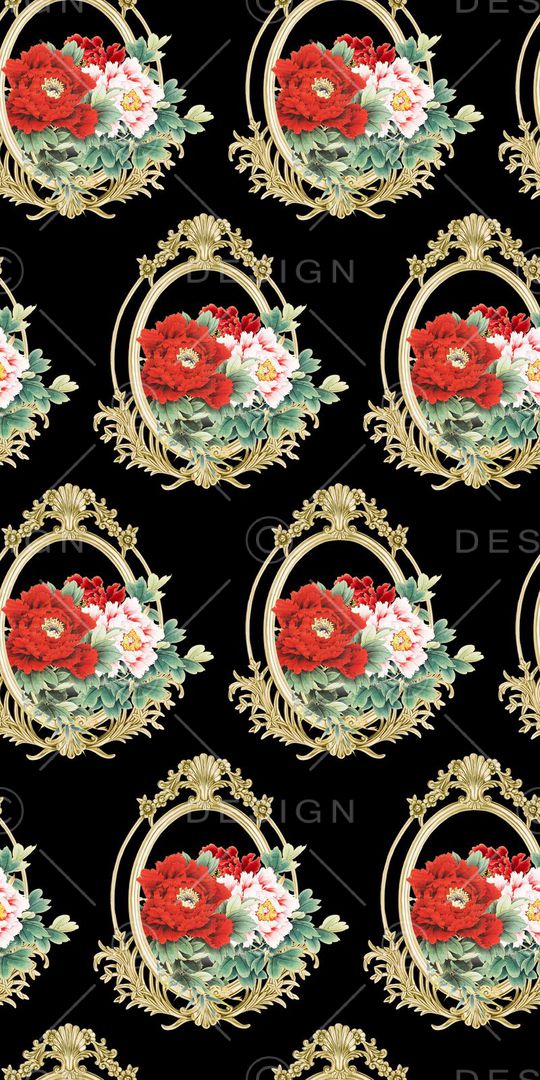 时尚大牌风女装复古花卉印花华亿平台图片