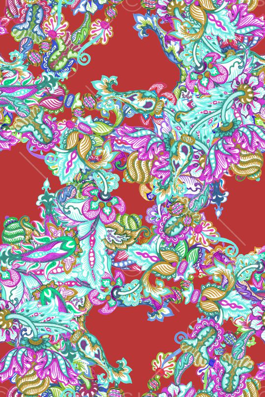 佩兹利印花华亿平台图片