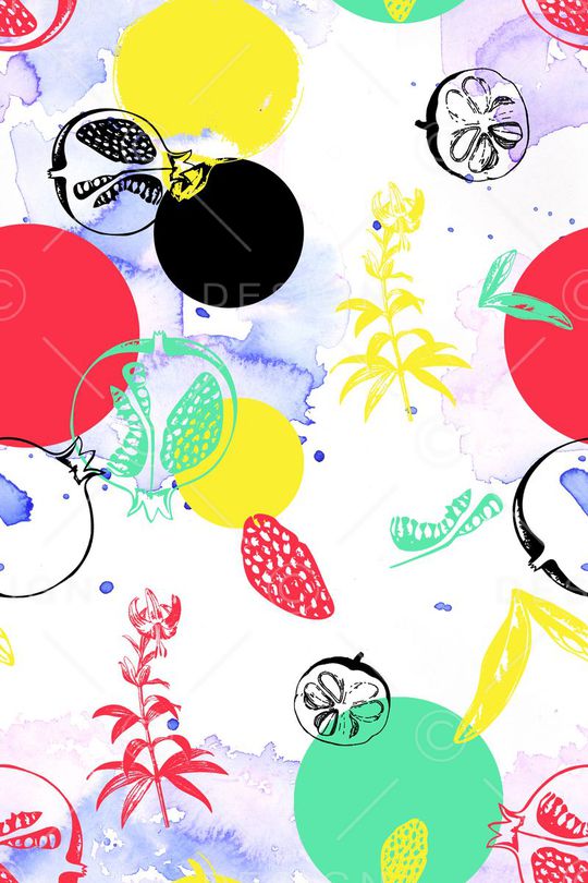 水彩肌理印花华亿平台图片