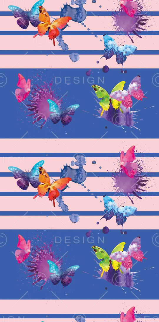 蝴蝶印花华亿平台图片