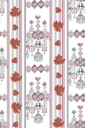 抽象手绘满版刺绣印花华亿平台图片