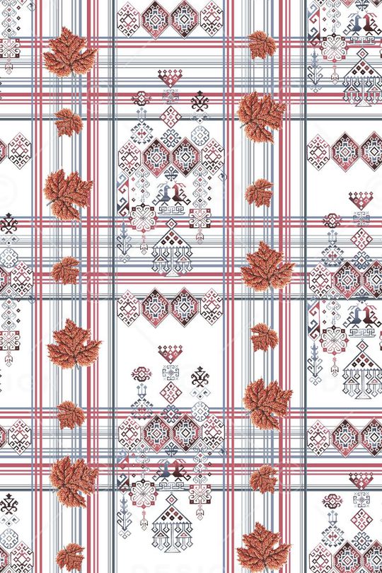 抽象手绘满版刺绣印花华亿平台图片