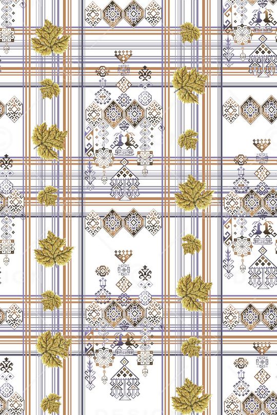 抽象手绘满版刺绣印花华亿平台图片