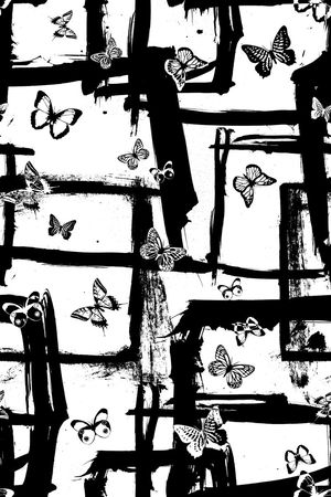 大粗笔触印花华亿平台图片