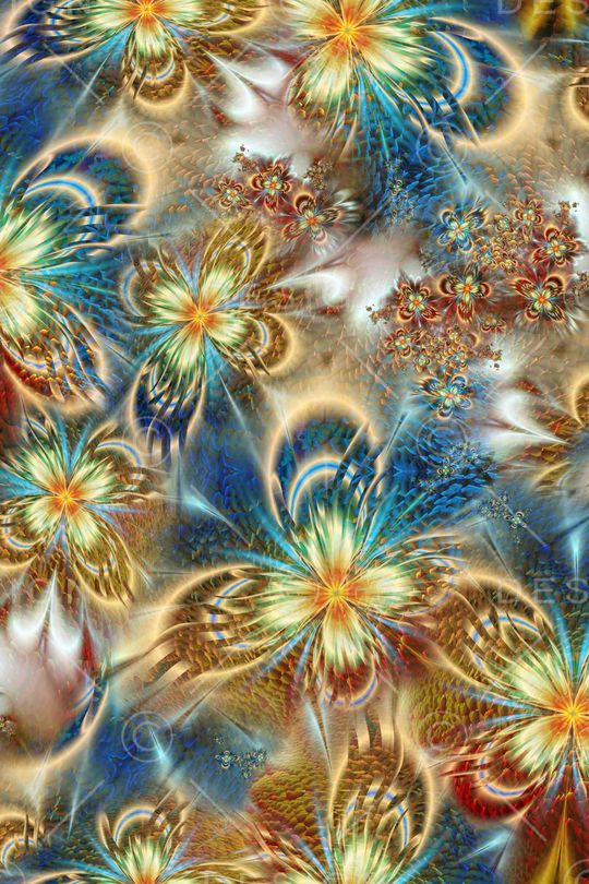 抽象分形印花华亿平台图片