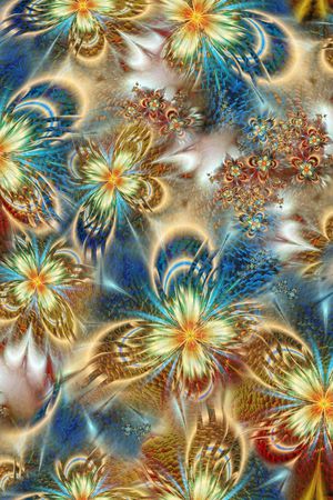 抽象分形印花华亿平台图片