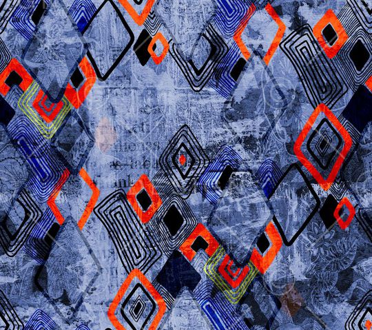 抽象色块印花华亿平台图片