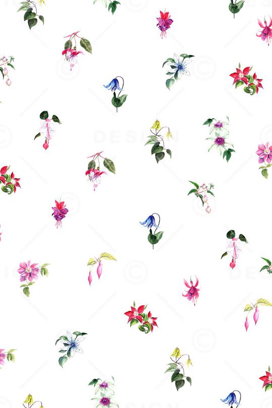 清新小花组合印花华亿平台图片