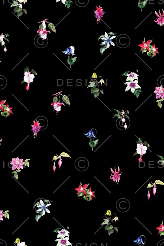 清新小花组合印花华亿平台图片