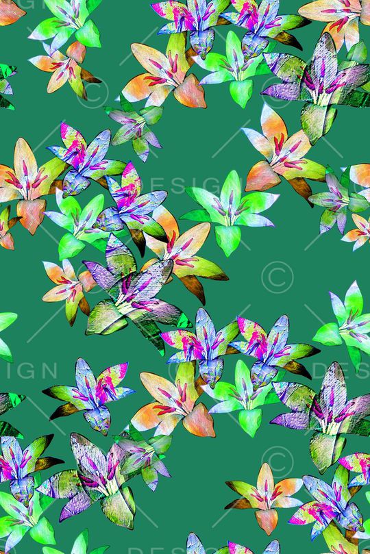 花卉印花华亿平台图片