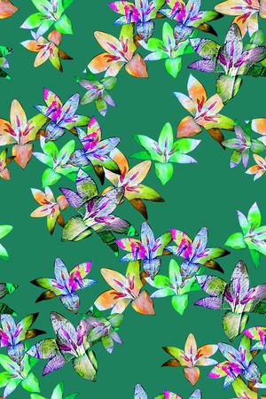 花卉印花华亿平台图片