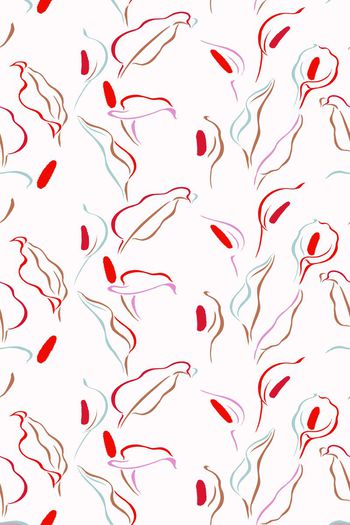 645995-好多花白色底