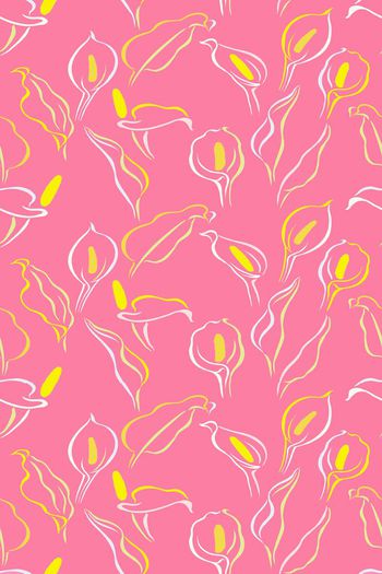 645997-好多花红色底