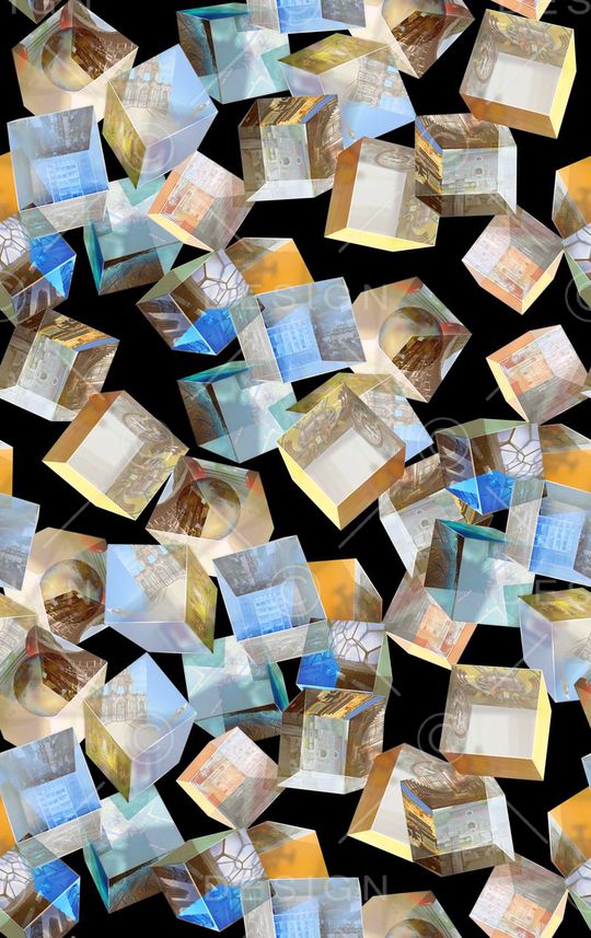 小方块印花华亿平台图片