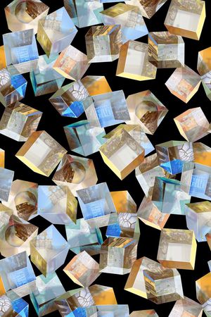 小方块印花华亿平台图片