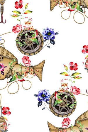 男装花卉印花华亿平台图片