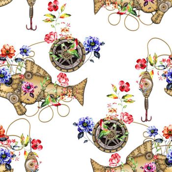 646082-机器鱼花卉