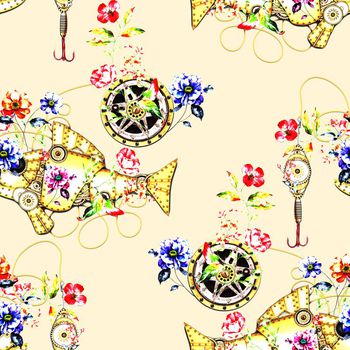 646083-机器鱼花卉粉