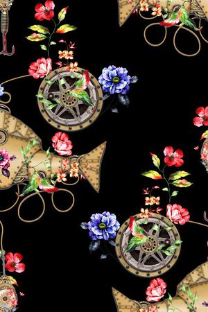 男装花卉印花华亿平台图片