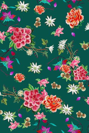 绣花效果印花华亿平台图片