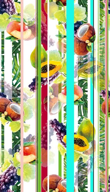 646117-条纹热带植物水果