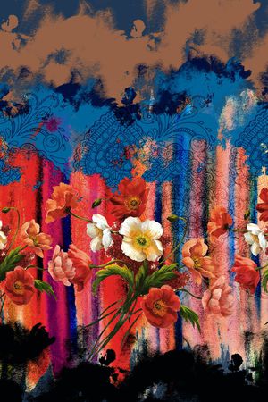 花朵印花华亿平台图片