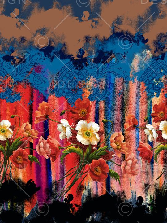 花朵印花华亿平台图片