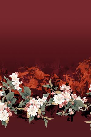 花卉印花华亿平台图片