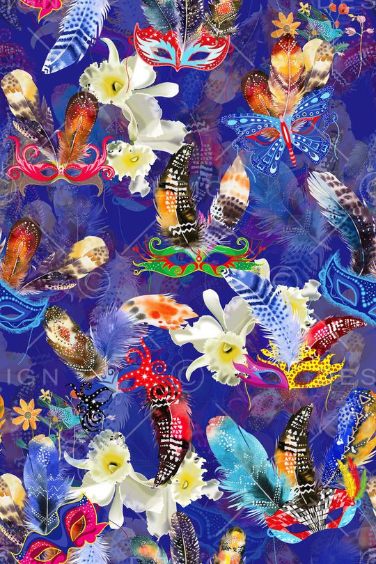 时尚面具印花华亿平台图片