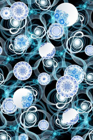 中国风印花华亿平台图片