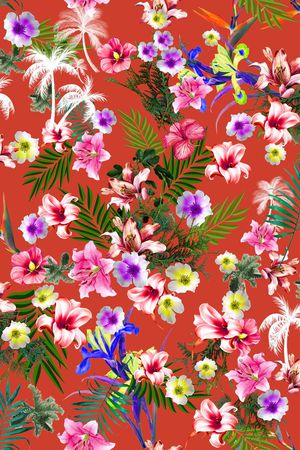 花卉印花华亿平台图片