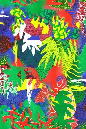 热带色彩印花华亿平台图片