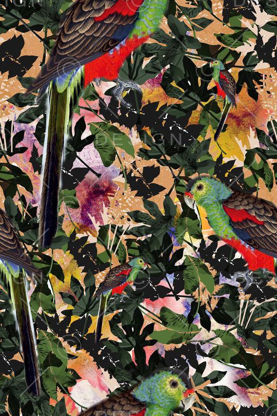 棕榈叶印花华亿平台图片