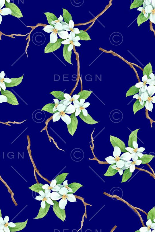 时尚抽象手绘女装裙子数码印花印花华亿平台图片