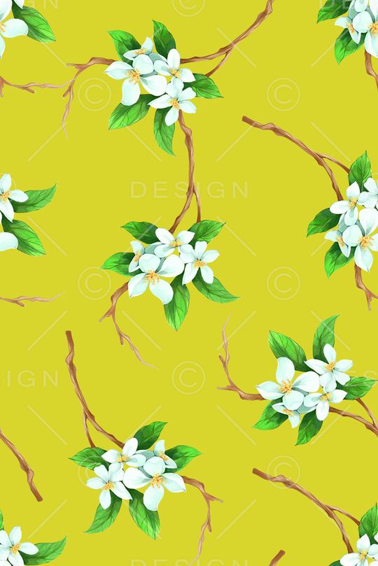 时尚抽象手绘女装裙子数码印花印花华亿平台图片