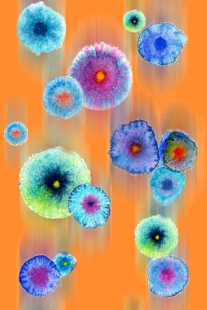 水彩肌理印花华亿平台图片