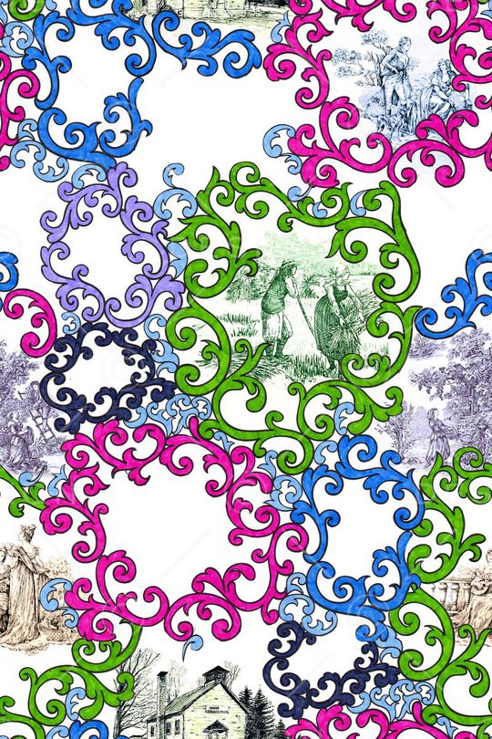 卷草印花华亿平台图片