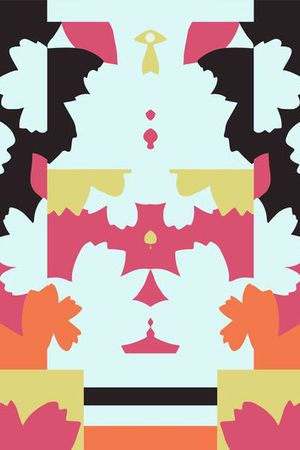 不规则几何印花华亿平台图片