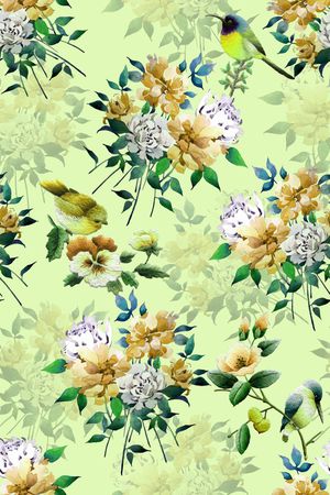 花卉印花华亿平台图片