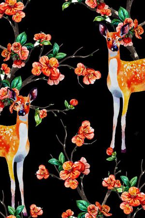 浪漫花卉动物印花华亿平台图片