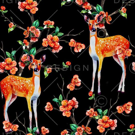 浪漫花卉动物印花华亿平台图片