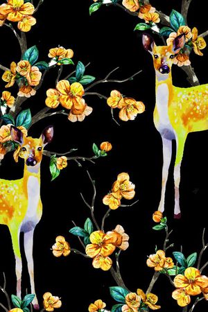 浪漫花卉动物印花华亿平台图片