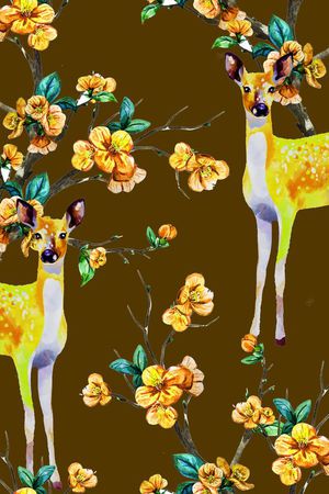 浪漫花卉动物印花华亿平台图片